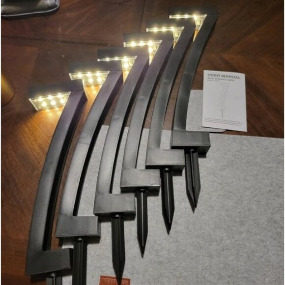 Solar Outdoor Lights Pathway, 6 Pack Bright Outdoor Solar Lights Waterproof - Picture 2 of 2